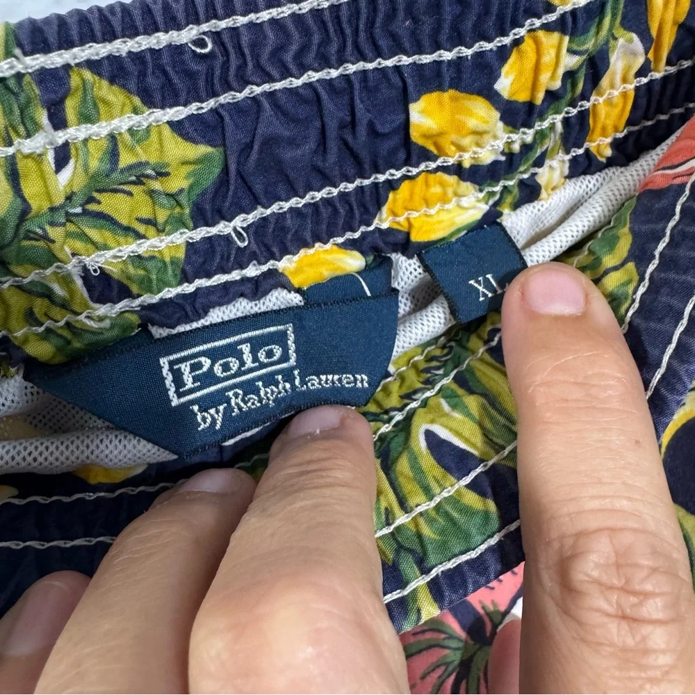Polo by Ralph Lauren Blue and Yellow Swim Trunks xl pre owned